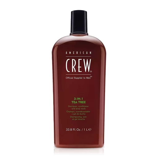 3-In-1 Tea Tree Shampoo & Conditioner & Body Wash by American Crew for Men - 33.8 oz Shampoo & Conditioner & Body Wash