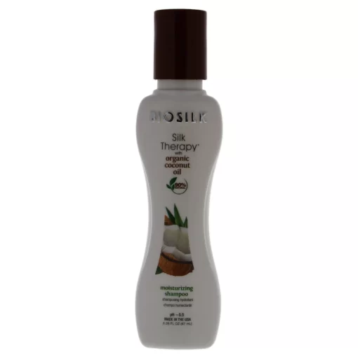 Silk Therapy with Organic Coconut Oil Moisturizing Shampoo by Biosilk for Unisex - 2.26 oz Shampoo