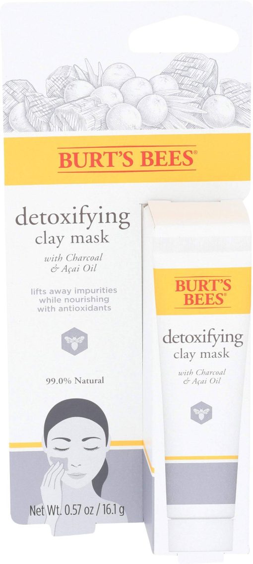 Detoxifying Clay Mask by Burts Bees for Unisex - 0.57 oz Mask