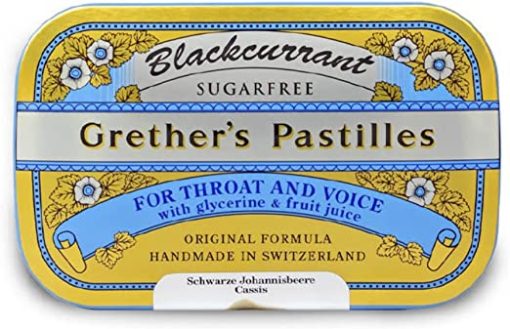 Grether's Sugarfree Blackcurrant Pastilles Natural Remedy for Dry Mouth Relief