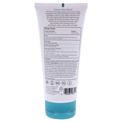 Eczema Relief Lotion - Neem, Burdock and Bearberry Extracts by Derma-E for Unisex - 6 oz Body Lotion