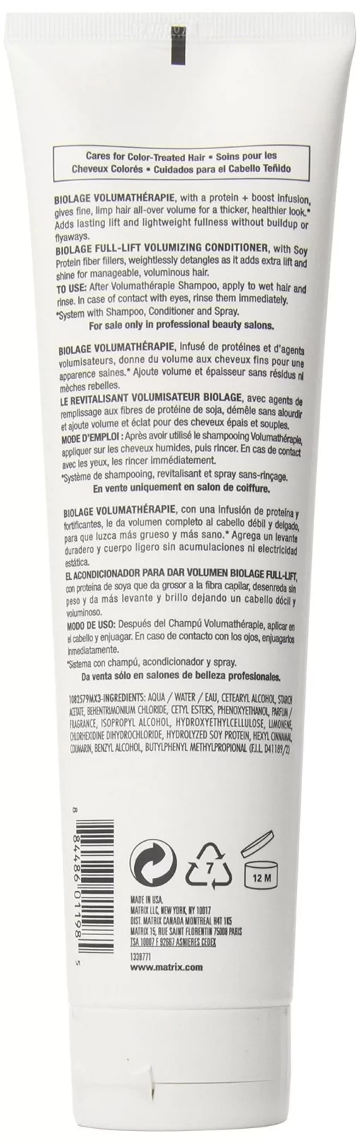 Volumatherapie Full Lift Volumizing Conditioner by Matrix for Unisex - 10.1 oz Conditioner