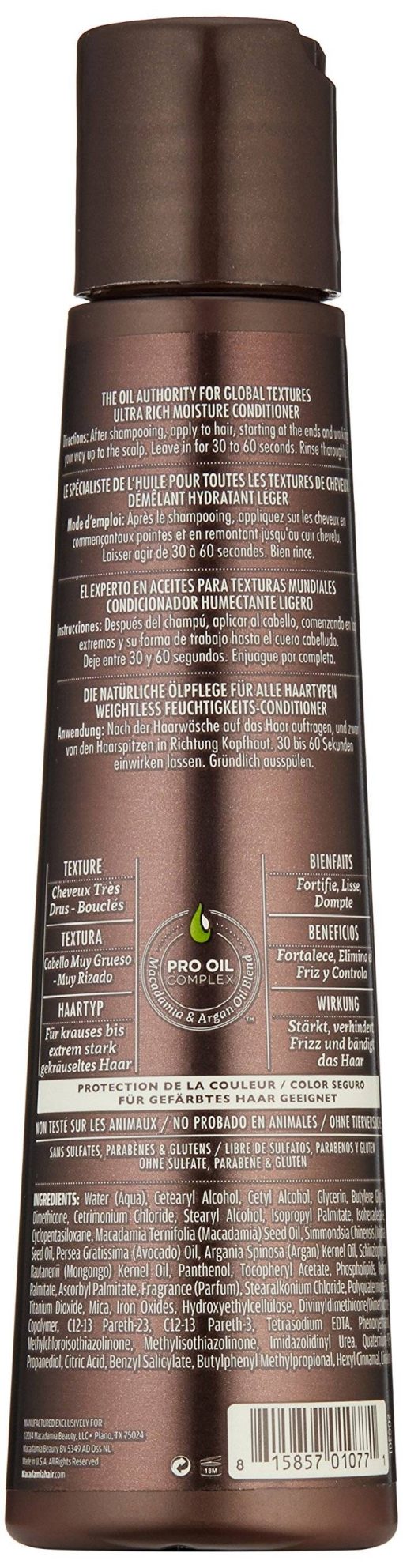 Ultra Rich Moisture Conditioner by Macadamia Oil for Unisex - 3.3 oz Conditioner