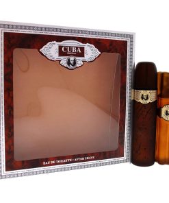 Cuba Gold by Cuba for Men - 3 Pc Gift Set 3.3oz EDT Spray, 3.3oz After Shave, Keychain