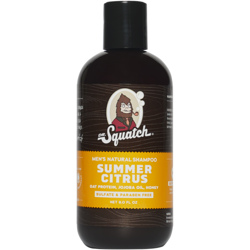 Dr. Squatch Men's Natural Shampoo Summer Citrus 8 oz | Sulfate & Paraben Free