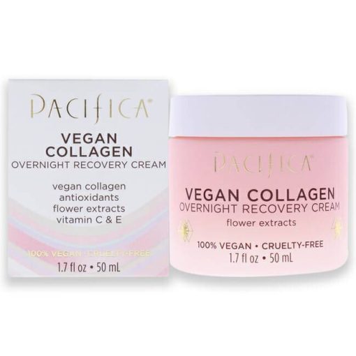 Vegan Collagen Overnight Recovery Cream by Pacifica for Unisex - 1.7 oz Cream