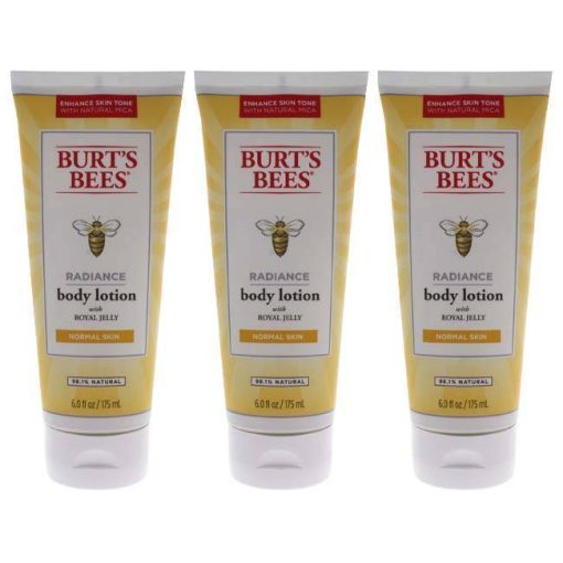 Radiance Body Lotion by Burts Bees for Unisex - 6 oz Body Lotion - Pack of 3