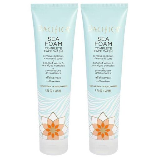 Sea Foam Complete Face Wash by Pacifica for Unisex - 5 oz Cleanser - Pack of 2