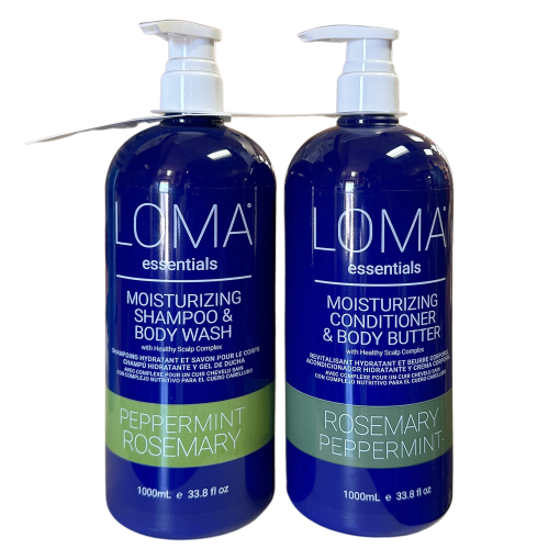 Loma Essentials Peppermint Rosemary Moisturizing Shampoo & Conditioner Liter Duo