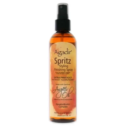 Argan Oil Spritz Styling Finishing Spray - Extra Firm Hold by Agadir for Unisex - 8 oz Hair Spray