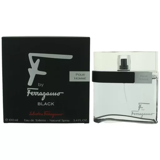 F Black By Salvatore Ferragamo, 3.4 Oz Eau De Toilette Spray For Men