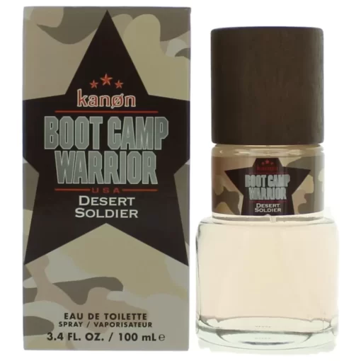 Kanon Boot Camp Warrior Desert Soldier By Kanon, 3.4 Oz Eau De Toilette Spray For Men