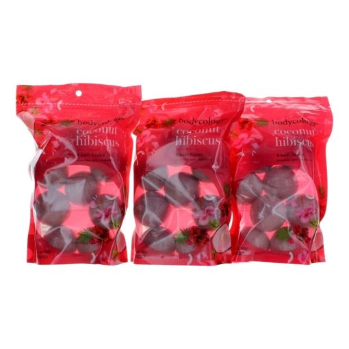 Coconut Hibiscus By Bodycology, 3 Pack Of 8 Bath Fizzies Total Of 24