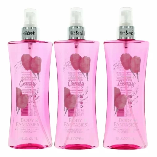 Cotton Candy By Body Fantasies, 3 Pack 8 Oz Fragrance Body Spray For Women