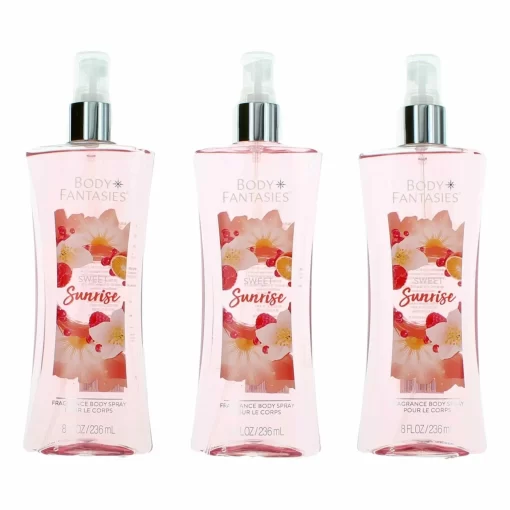 Sweet Sunrise Fantasy By Body Fantasies, 3 Pack 8 Oz Fragrance Body Spray For Women