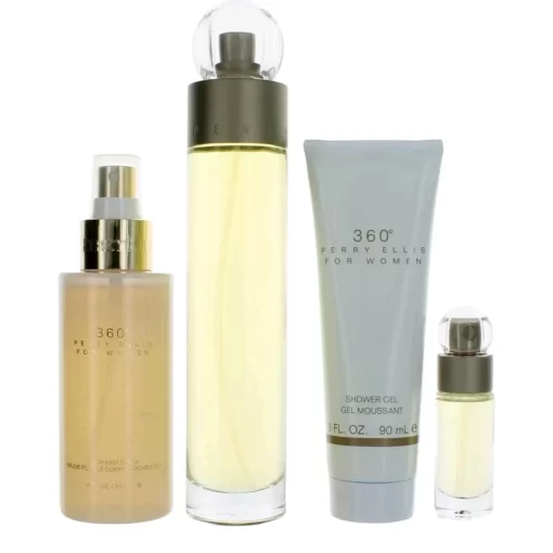 Perry Ellis 360 By Perry Ellis, 4 Piece Gift Set For Women