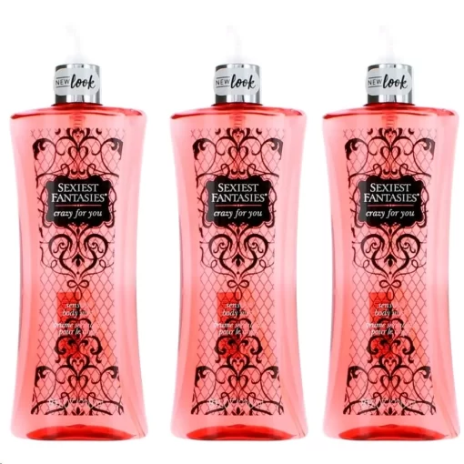 Sexiest Fantasies Crazy For You By Parfums De Coeur, 3 Pack 8 Oz Body Mist For Women