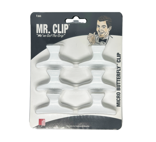 J&D Mr. Clip Micro Butterfly Clip | 6 Pack