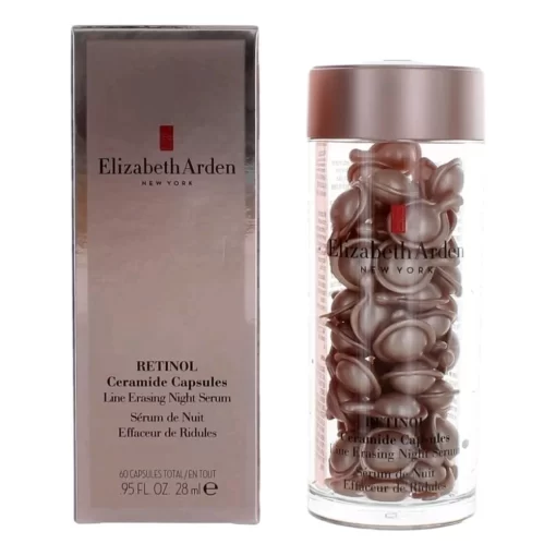 Retinol By Elizabeth Arden, 60 Ceramide Capsules Line Erasing Night Serum For Women